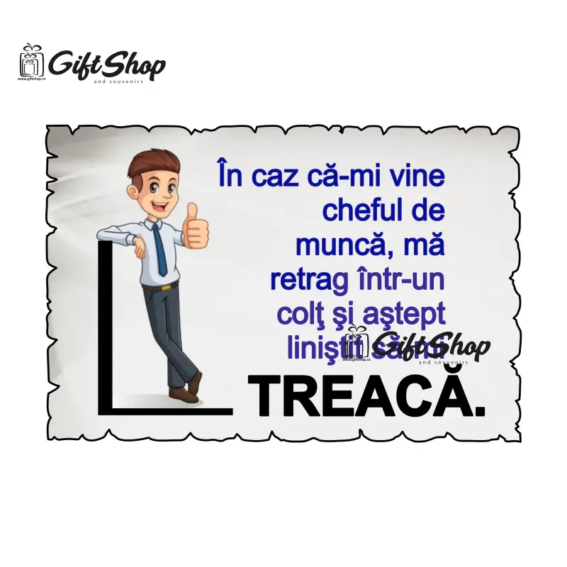 In caz ca-mi vine cheful de lucru..., magnet frigider  mgs080v